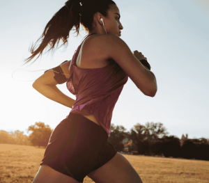 Women running outside