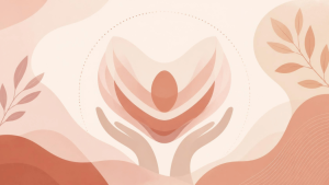 Abstract image in creams and pinks to represent pelvic organ prolapse.